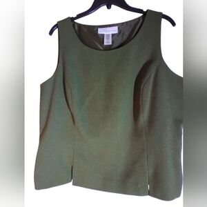 First Issue Womens Green Sleeveless Top Size 16 Beachy Vacation Office Party